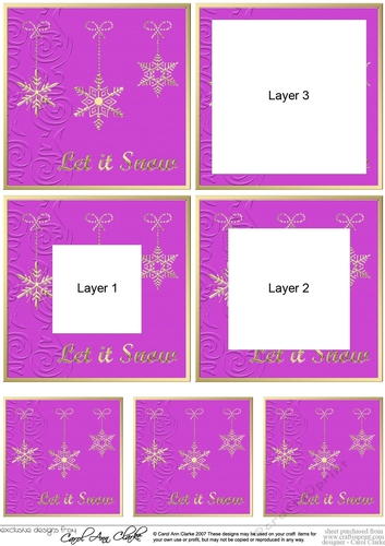 Elegant Christmas Snowflakes - Tunnel Topper