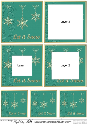 Elegant Christmas Snowflakes - Tunnel Topper