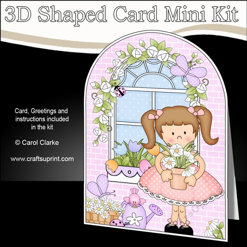 3D Shaped Card  Kit - Country Cottage Girlz Liz
