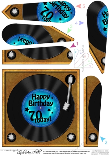 Happy Birthday 70 Today! Vinyl Record - Fan Pyramage Topper