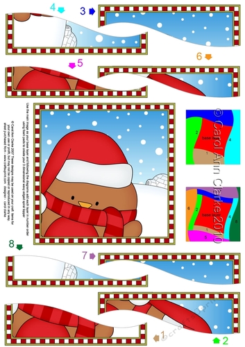 Christmas Wavy Spiral Side Stacker - Cute Fun Bobbin Robin