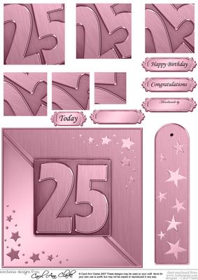 25th Metallic Age Quick Card with Twisted Pyramage