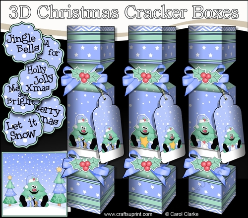 Cute Christmas Tree - 3D Christmas Cracker Boxes 