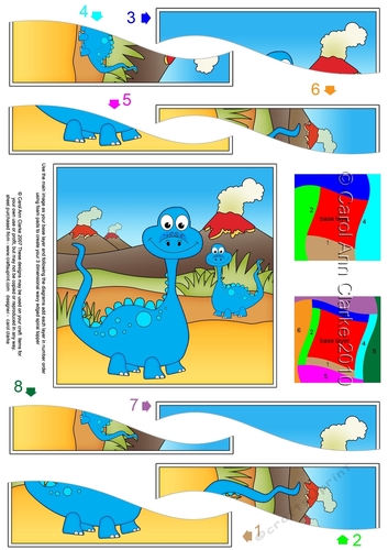 Cute Dinosaur  Wavy Spiral Side Stacker