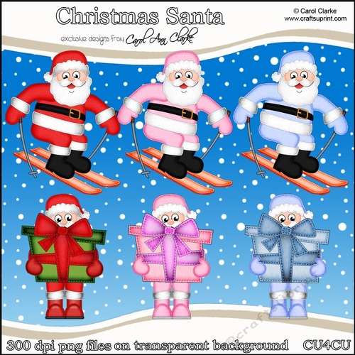 Christmas Santa - CU4CU Digital Clip Art Set