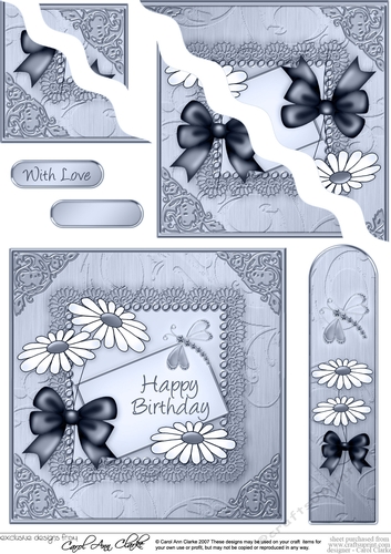 Daisies on metallic lace  - Wavey Corner Stacker