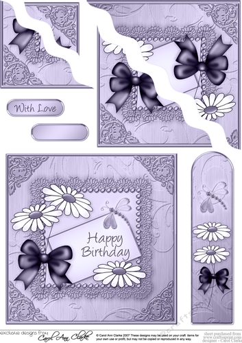 Daisies on metallic lace  - Wavey Corner Stacker