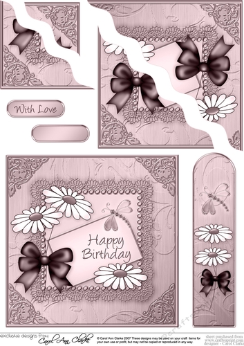 Daisies on metallic lace  - Wavey Corner Stacker