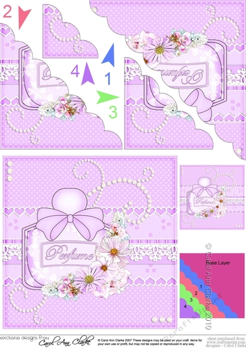 Perfume, Flowers & Lace - Scalloped Corner Stacker