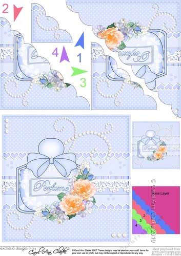 Perfume, Flowers & Lace - Scalloped Corner Stacker