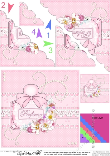 Perfume, Flowers & Lace - Scalloped Corner Stacker