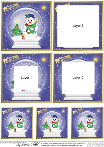 Christmas Snowman - Christmas Snowglobe Tunnel Topper