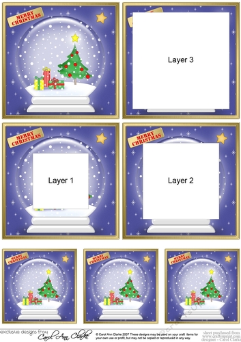 Christmas Snowman - Christmas Snowglobe Tunnel Topper