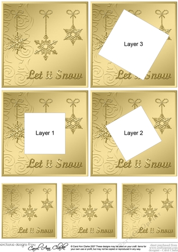 Christmas Snowflakes -  Twisted Tunnel Topper