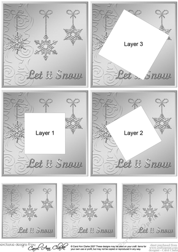 Christmas Snowflakes -  Twisted Tunnel Topper