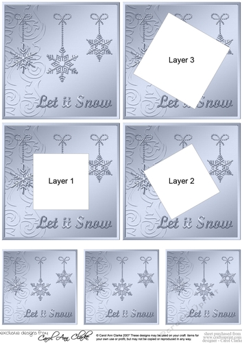 Christmas Snowflakes -  Twisted Tunnel Topper