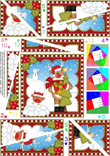 Christmas Rudolph Twisted Spiral Side Stacker