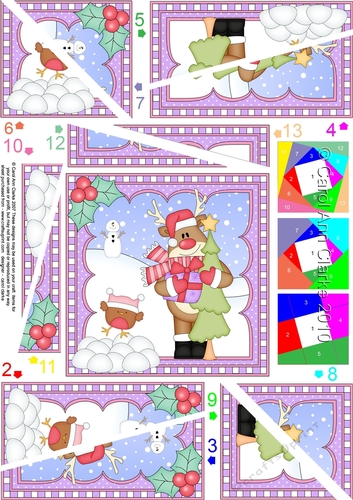 Christmas Rudolph Twisted Spiral Side Stacker