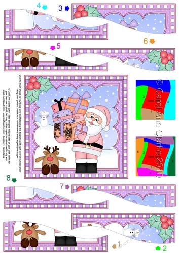 Christmas Santa - Wavy Spiral Side Stacker