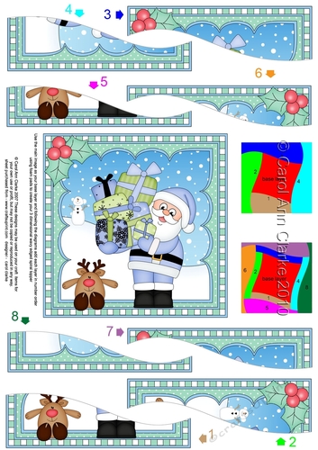Christmas Santa - Wavy Spiral Side Stacker