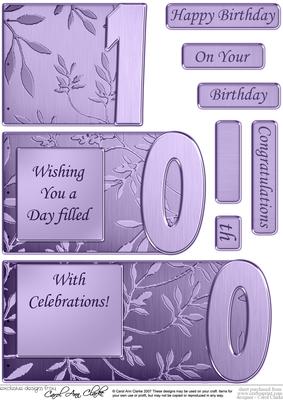 100th Elegant Metallic Book Sheet