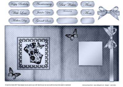 Elegant Boudoir Fold Back Card