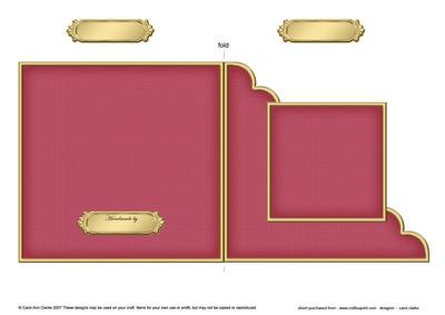 Cut and Fold Corner Card Plain Card Base