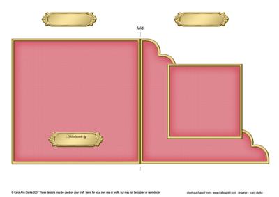 Cut and Fold Corner Card Plain Card Base