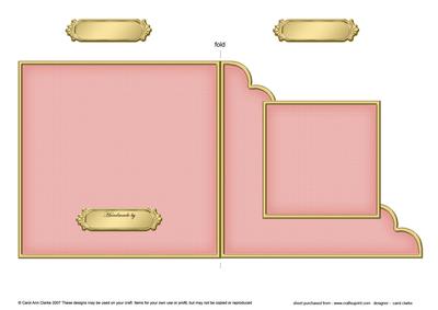 Cut and Fold Corner Card Plain Card Base