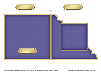 Cut and Fold Corner Card Plain Card Base