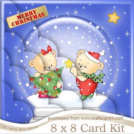 8 x 8 Robert and Rosie Snowglobe Kit with Scalloped Corners