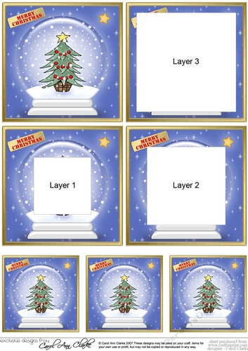 Christmas Tree - Christmas Snowglobe Tunnel Topper
