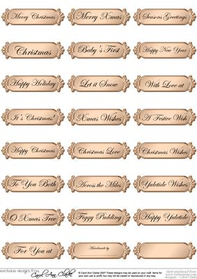 Metallic Christmas Greetings Text Plates