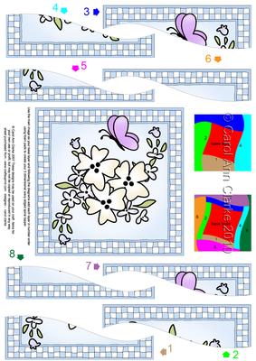 Flowers and Butterflies Quick Card Wavy Spiral Side Stacker