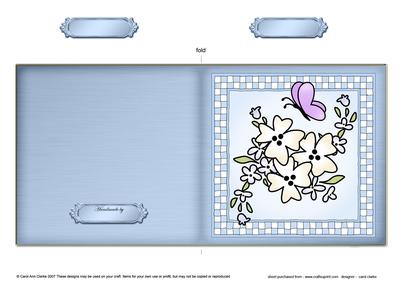 Flowers and Butterflies Cut and Fold Quick Card