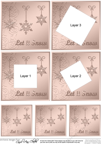 Christmas Snowflakes -  Twisted Tunnel Topper