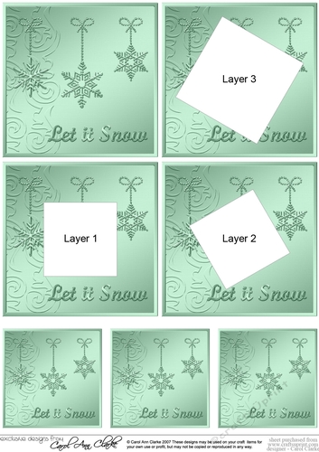 Christmas Snowflakes -  Twisted Tunnel Topper