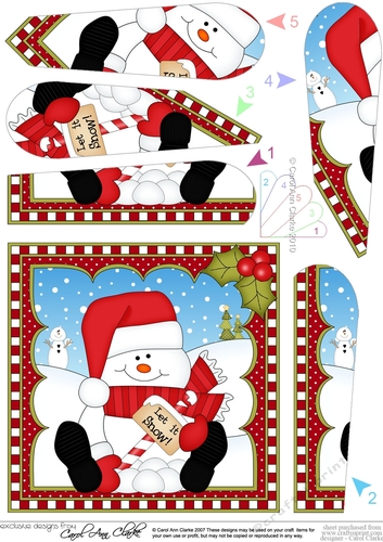 Christmas Snowman Oli Fan Pyramage Topper