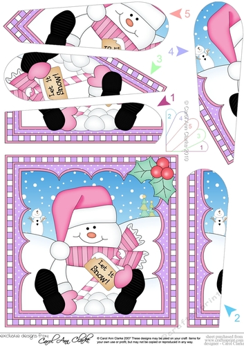 Christmas Snowman Oli Fan Pyramage Topper