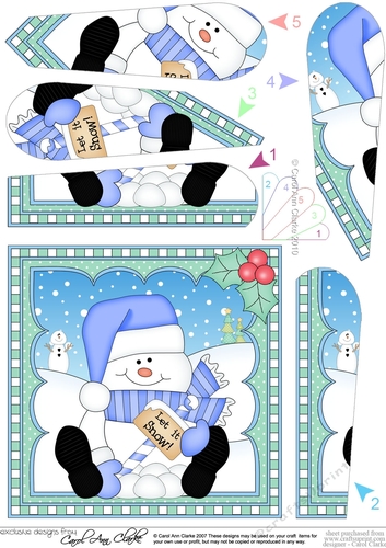 Christmas Snowman Oli Fan Pyramage Topper