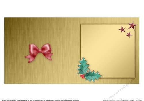 Elegant Christmas Greeting matching insert - square portrait