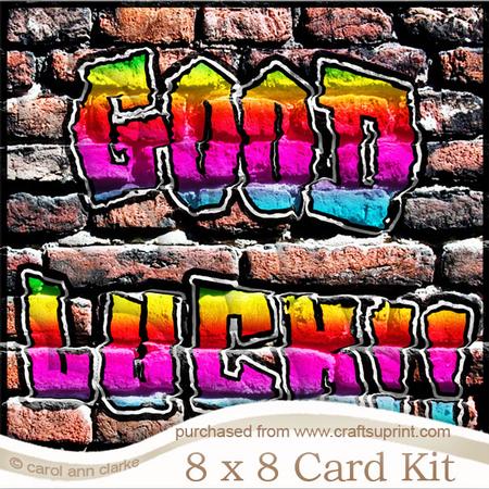 8 x 8 Graffiti Good Luck Kit with Scalloped Corners