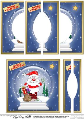 Santa Got Stuck! Snowglobe Circle Pyramage