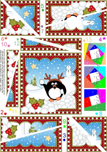 Cute Christmas Penguin - Twisted Spiral Side Stacker