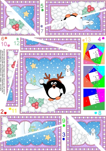 Cute Christmas Penguin - Twisted Spiral Side Stacker