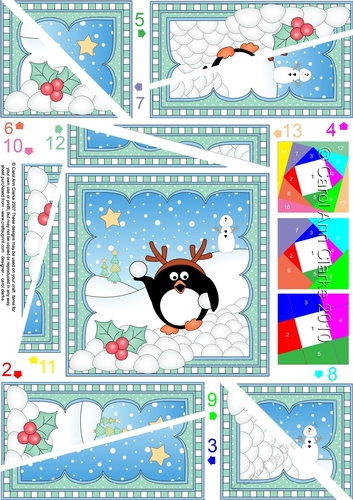 Cute Christmas Penguin - Twisted Spiral Side Stacker