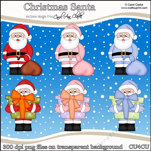 Christmas Santa - CU4CU Digital Clip Art Set