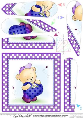 Robert's Heart Quick Card with Fan Pyramage Topper