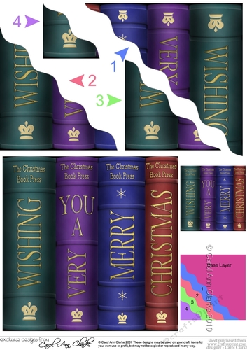 Christmas Books - Wavey Corner Stacker