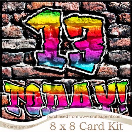 8 x 8 Graffiti 13 Today Kit with Scalloped Corners